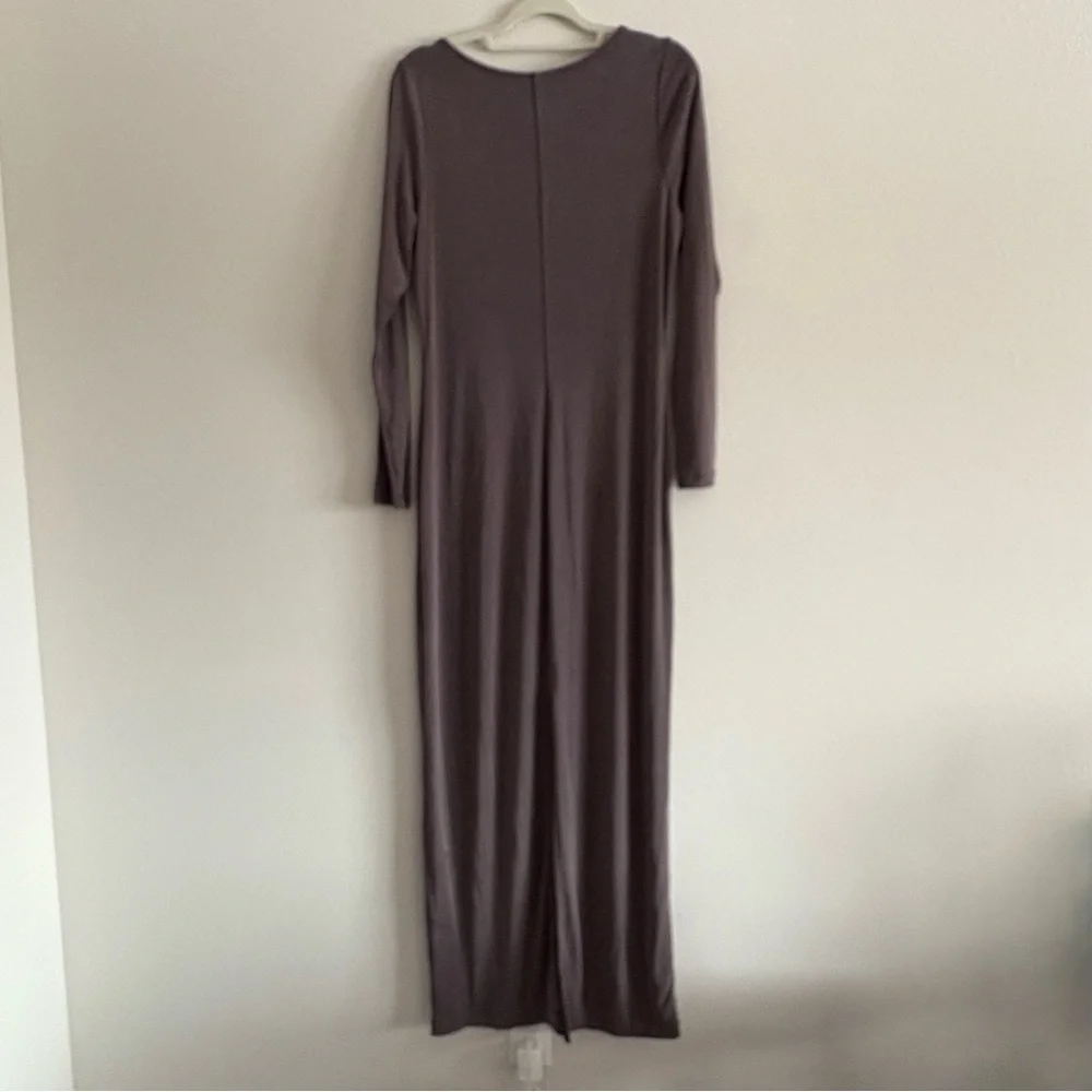NWT Lululemon Drapey Softstreme Long-Sleeve Maxi Dress Women’s XL Espresso Brown